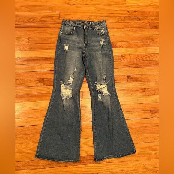 ‎Madden Girl flare jeans Y2K women’s size 28 - Picture 1 of 7